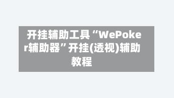 开挂辅助工具“WePoker辅助器”开挂(透视)辅助教程-第2张图片