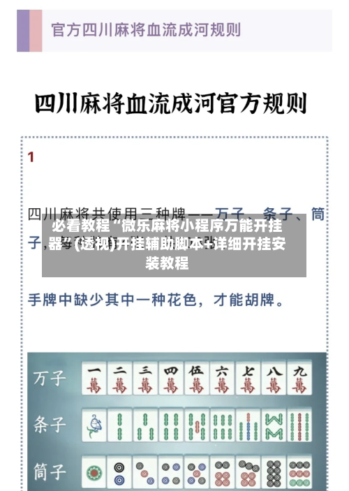 必看教程“微乐麻将小程序万能开挂器”(透视)开挂辅助脚本+详细开挂安装教程-第3张图片