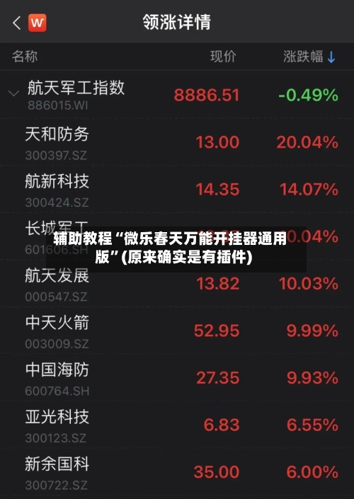 辅助教程“微乐春天万能开挂器通用版”(原来确实是有插件)-第1张图片