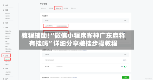 教程辅助!“微信小程序雀神广东麻将有挂吗”详细分享装挂步骤教程-第3张图片