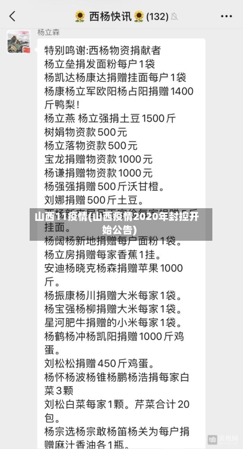 山西11疫情(山西疫情2020年封控开始公告)-第1张图片
