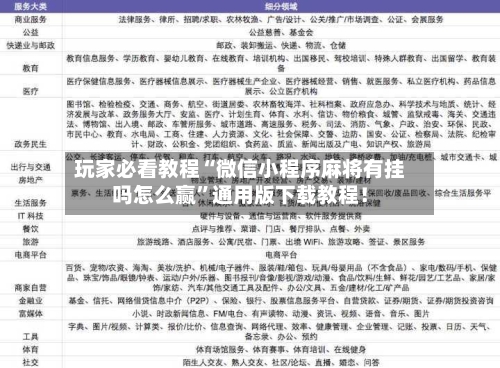 玩家必看教程“微信小程序麻将有挂吗怎么赢”通用版下载教程！-第1张图片