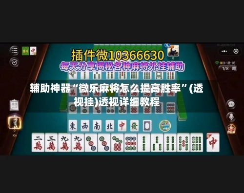 辅助神器“微乐麻将怎么提高胜率”(透视挂)透视详细教程-第2张图片