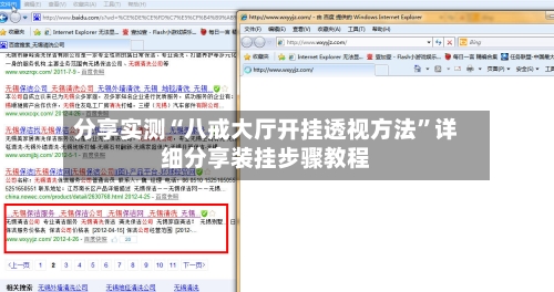 分享实测“八戒大厅开挂透视方法”详细分享装挂步骤教程-第3张图片