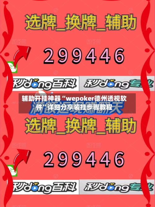 辅助开挂神器“wepoker德州透视软件”详细分享装挂步骤教程-第3张图片