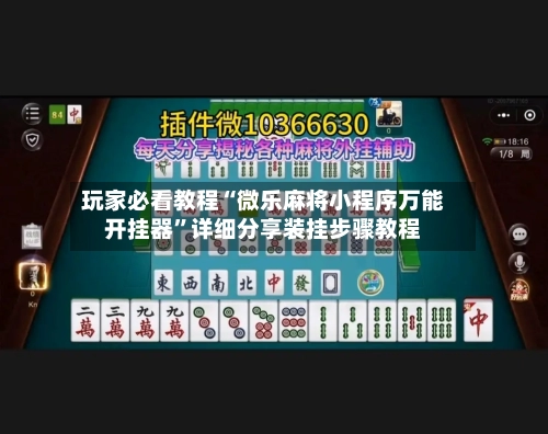 玩家必看教程“微乐麻将小程序万能开挂器”详细分享装挂步骤教程-第3张图片