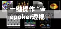 一键操作“wepoker透视辅助插件	”详细分享装挂步骤教程-第1张图片