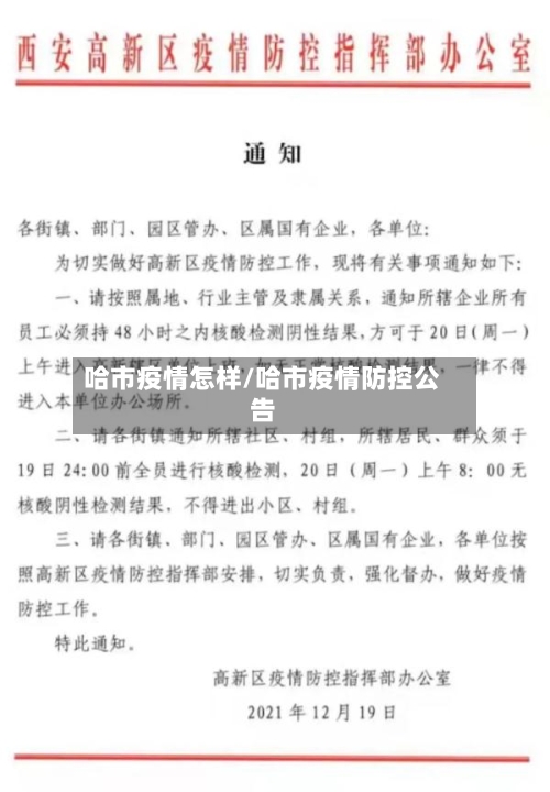 哈市疫情怎样/哈市疫情防控公告-第3张图片
