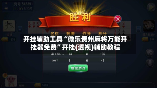 开挂辅助工具“微乐贵州麻将万能开挂器免费”开挂(透视)辅助教程-第2张图片