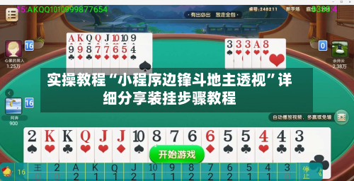 实操教程“小程序边锋斗地主透视	”详细分享装挂步骤教程-第2张图片