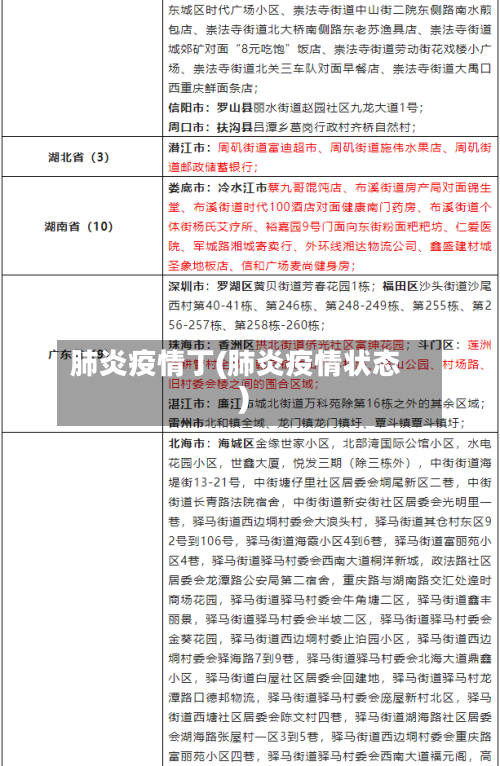 肺炎疫情丁(肺炎疫情状态)-第1张图片