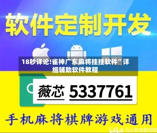 18秒详论!雀神广东麻将挂挂软件	”详细辅助软件教程-第1张图片