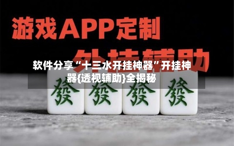 软件分享“十三水开挂神器	”开挂神器{透视辅助}全揭秘-第2张图片