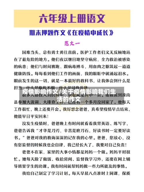 疫情影响作文/关于疫情影响我们生活的作文-第2张图片