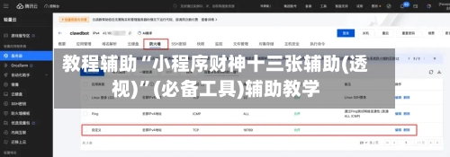 教程辅助“小程序财神十三张辅助(透视)	”(必备工具)辅助教学-第1张图片