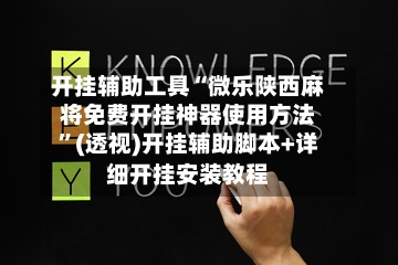 开挂辅助工具“微乐陕西麻将免费开挂神器使用方法”(透视)开挂辅助脚本+详细开挂安装教程-第3张图片