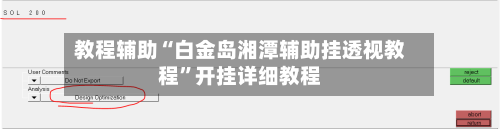 教程辅助“白金岛湘潭辅助挂透视教程	”开挂详细教程-第1张图片