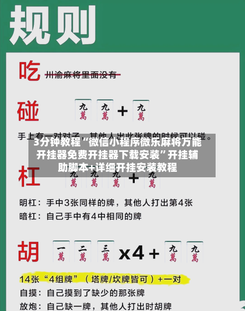 3分钟教程“微信小程序微乐麻将万能开挂器免费开挂器下载安装	”开挂辅助脚本+详细开挂安装教程-第2张图片
