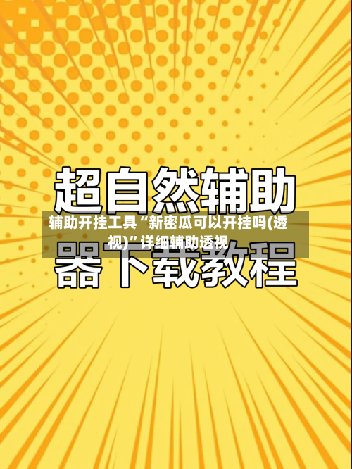 辅助开挂工具“新密瓜可以开挂吗(透视)	”详细辅助透视-第1张图片