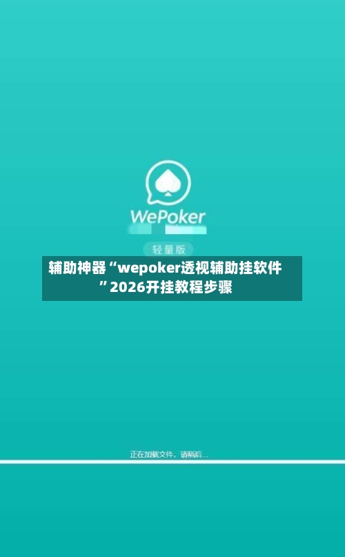 辅助神器“wepoker透视辅助挂软件”2026开挂教程步骤-第2张图片