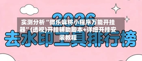 实测分析“微乐麻将小程序万能开挂器”(透视)开挂辅助脚本+详细开挂安装教程-第2张图片