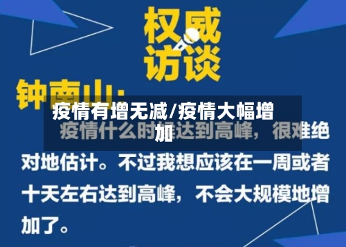 疫情有增无减/疫情大幅增加-第1张图片