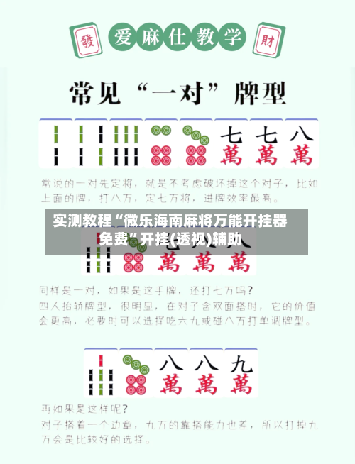 实测教程“微乐海南麻将万能开挂器免费”开挂(透视)辅助-第3张图片