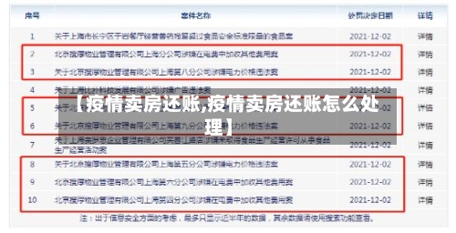 【疫情卖房还账,疫情卖房还账怎么处理】-第2张图片