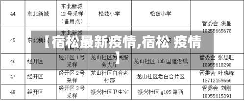 【宿松最新疫情,宿松 疫情】-第2张图片
