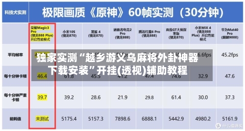 独家实测“越乡游义乌麻将外卦神器下载安装	”开挂(透视)辅助教程-第2张图片