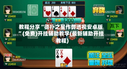 教程分享“德扑之星作弊透视安卓版”(免费)开挂辅助教学(最新辅助开挂教程)-第3张图片