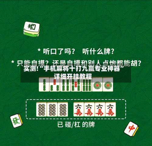 实测!“手机麻将十打九赢专业神器”详细开挂教程-第3张图片