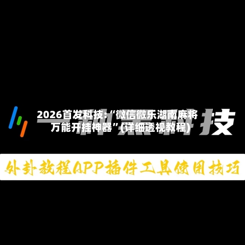2026首发科技:“微信微乐湖南麻将万能开挂神器	”(详细透视教程)-第2张图片