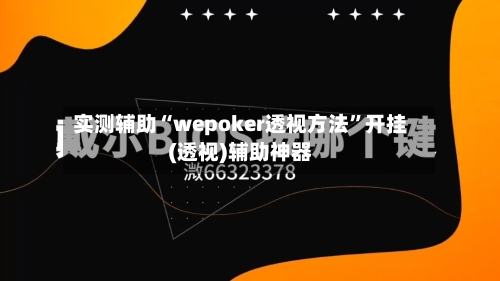 实测辅助“wepoker透视方法”开挂(透视)辅助神器-第2张图片
