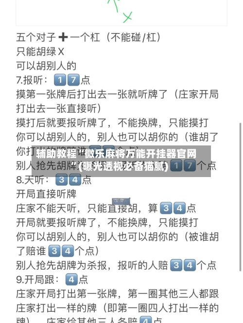 辅助教程“微乐麻将万能开挂器官网”(曝光透视必备猫腻)-第3张图片