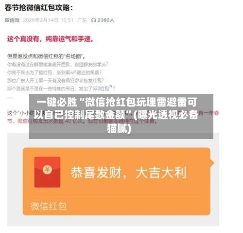 一键必胜“微信抢红包玩埋雷避雷可以自已控制尾数金额	”(曝光透视必备猫腻)-第1张图片
