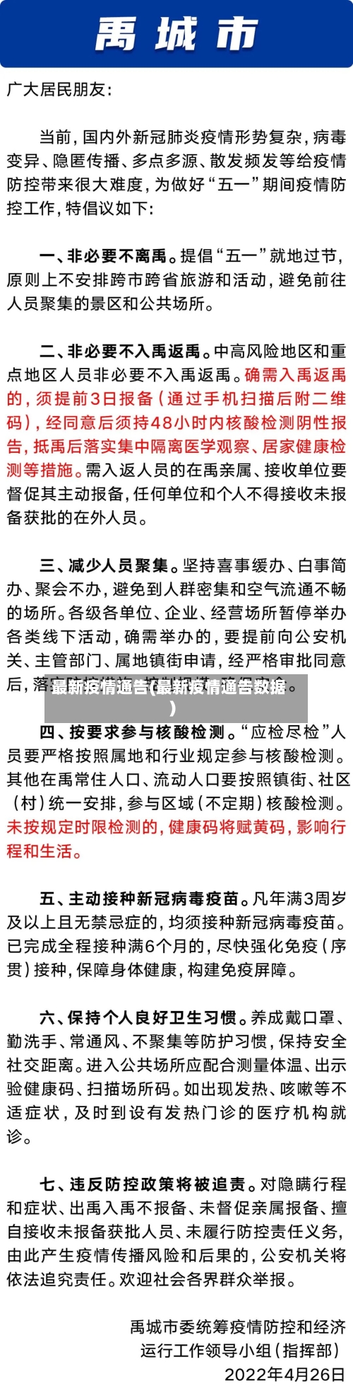 最新疫情通告(最新疫情通告数据)-第1张图片