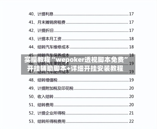 实操教程“wepoker透视脚本免费	”开挂辅助脚本+详细开挂安装教程-第1张图片