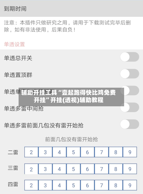 辅助开挂工具“壹起跑得快比鸡免费开挂”开挂(透视)辅助教程-第2张图片