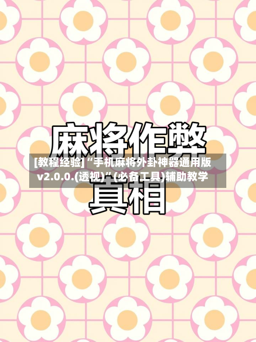 [教程经验]“手机麻将外卦神器通用版v2.0.0.(透视)”(必备工具)辅助教学-第3张图片