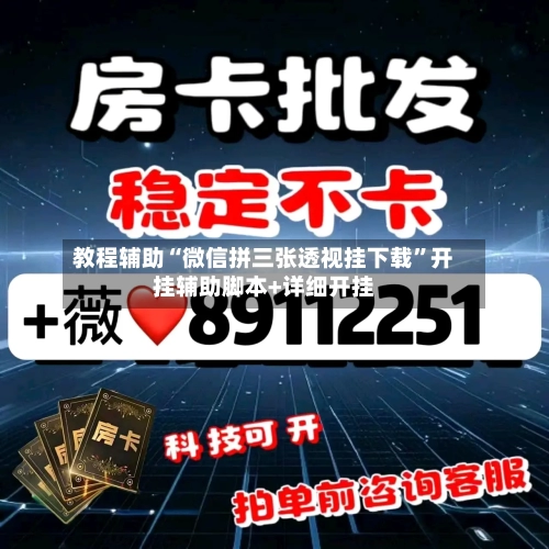 教程辅助“微信拼三张透视挂下载”开挂辅助脚本+详细开挂-第2张图片