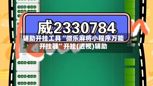 辅助开挂工具“微乐麻将小程序万能开挂器”开挂(透视)辅助-第2张图片