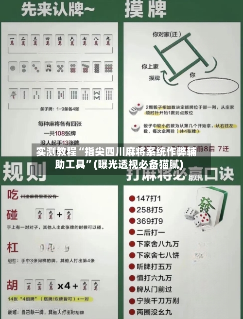实测教程“指尖四川麻将系统作弊辅助工具”(曝光透视必备猫腻)-第1张图片